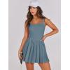 imageANRABESS Womens Tennis Athletic Pleated Summer Mini Dress 2025 Golf Workout Build in Shorts Casual Romper Short SundressSteel Blue