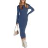 imageANRABESS Womens Long Sleeve Sweater Dress 2025 Fall Crewneck Bodycon Stretch Ribbed Knit Slim Fit Midi Dresses Trendy OutfitsDusty Blue