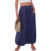 imageANRABESS Womens Maxi Skirts 2025 Fall Trendy Ankle Length High Waisted Boho Flowy Beach Long Skirt with Pockets FashionNavy Blue