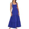 imageANRABESS Womens Summer Casual Long Maxi Beach Vacation Dresses Sleeveless Square Neck Flowy Tiered Sun Dress with PocketsRoyal Blue