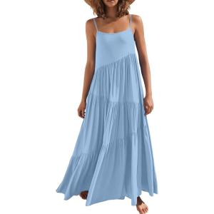 imageANRABESS Women Summer Casual Loose Sleeveless Sundress Spaghetti Strap Flowy Boho Linen Beach Vacation Maxi Long DressBlue