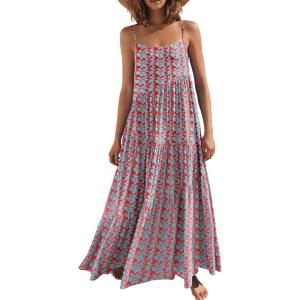 imageANRABESS Women Summer Casual Loose Sleeveless Sundress Spaghetti Strap Flowy Boho Linen Beach Vacation Maxi Long DressFloral Red Blue