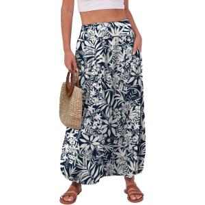 imageANRABESS Womens Maxi Skirts 2025 Fall Trendy Ankle Length High Waisted Boho Flowy Beach Long Skirt with Pockets FashionFloral Black