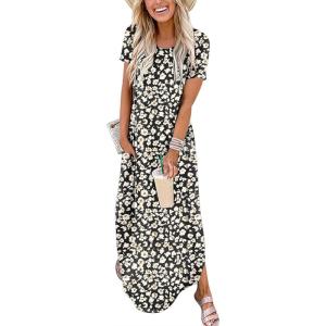 imageANRABESS Womens Summer Maxi Dress Short Sleeve Casual Loose Long T Shirt Dresses Split Vacation Beach Sundress Travel OutfitsFloral Black