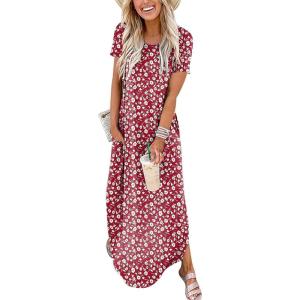 imageANRABESS Womens Summer Maxi Dress Short Sleeve Casual Loose Long T Shirt Dresses Split Vacation Beach Sundress Travel OutfitsFloral Red
