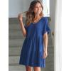 imageANRABESS Dresses for Women Summer 2025 V Neck Ruffle Sleeve A Line Tiered Flowy Casual Trendy Mini Beach Dress with PocketsBlue