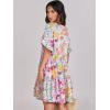 imageANRABESS Dresses for Women Summer 2025 V Neck Ruffle Sleeve A Line Tiered Flowy Casual Trendy Mini Beach Dress with PocketsMulticolour Floral