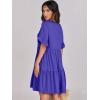 imageANRABESS Dresses for Women Summer 2025 V Neck Ruffle Sleeve A Line Tiered Flowy Casual Trendy Mini Beach Dress with PocketsRoyal Blue