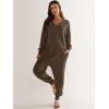 imageANRABESS Jumpsuits for Women 2025 Fall Long Sleeve Casual Loose Fit Romper Lounge One Piece Pajamas Outfits JumperBrown