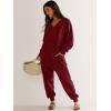 imageANRABESS Jumpsuits for Women 2025 Fall Long Sleeve Casual Loose Fit Romper Lounge One Piece Pajamas Outfits JumperBurgundy