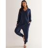 imageANRABESS Jumpsuits for Women 2025 Fall Long Sleeve Casual Loose Fit Romper Lounge One Piece Pajamas Outfits JumperDeep Blue