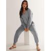imageANRABESS Jumpsuits for Women 2025 Fall Long Sleeve Casual Loose Fit Romper Lounge One Piece Pajamas Outfits JumperGrey
