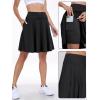 imageANRABESS Knee Length Skorts Skirts for Women 2025 Summer High Waisted Golf Tennis Skirt Casual Travel Builtin Shorts ClothesBlack