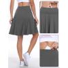 imageANRABESS Knee Length Skorts Skirts for Women 2025 Summer High Waisted Golf Tennis Skirt Casual Travel Builtin Shorts ClothesDeep Gray
