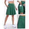 imageANRABESS Knee Length Skorts Skirts for Women 2025 Summer High Waisted Golf Tennis Skirt Casual Travel Builtin Shorts ClothesDeep Green