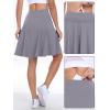 imageANRABESS Knee Length Skorts Skirts for Women 2025 Summer High Waisted Golf Tennis Skirt Casual Travel Builtin Shorts ClothesGray