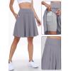imageANRABESS Knee Length Skorts Skirts for Women 2025 Summer High Waisted Golf Tennis Skirt Casual Travel Builtin Shorts ClothesGray