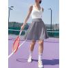 imageANRABESS Knee Length Skorts Skirts for Women 2025 Summer High Waisted Golf Tennis Skirt Casual Travel Builtin Shorts ClothesGray