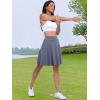 imageANRABESS Knee Length Skorts Skirts for Women 2025 Summer High Waisted Golf Tennis Skirt Casual Travel Builtin Shorts ClothesGray Blue
