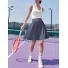 imageANRABESS Knee Length Skorts Skirts for Women 2025 Summer High Waisted Golf Tennis Skirt Casual Travel Builtin Shorts ClothesGray Blue
