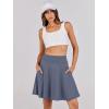 imageANRABESS Knee Length Skorts Skirts for Women 2025 Summer High Waisted Golf Tennis Skirt Casual Travel Builtin Shorts ClothesGray Blue