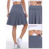 imageANRABESS Knee Length Skorts Skirts for Women 2025 Summer High Waisted Golf Tennis Skirt Casual Travel Builtin Shorts ClothesGray Blue