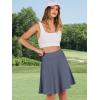 imageANRABESS Knee Length Skorts Skirts for Women 2025 Summer High Waisted Golf Tennis Skirt Casual Travel Builtin Shorts ClothesGray Blue
