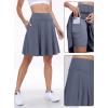 imageANRABESS Knee Length Skorts Skirts for Women 2025 Summer High Waisted Golf Tennis Skirt Casual Travel Builtin Shorts ClothesGray Blue