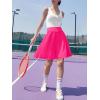 imageANRABESS Knee Length Skorts Skirts for Women 2025 Summer High Waisted Golf Tennis Skirt Casual Travel Builtin Shorts ClothesHot Pink