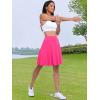 imageANRABESS Knee Length Skorts Skirts for Women 2025 Summer High Waisted Golf Tennis Skirt Casual Travel Builtin Shorts ClothesHot Pink