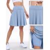 imageANRABESS Knee Length Skorts Skirts for Women 2025 Summer High Waisted Golf Tennis Skirt Casual Travel Builtin Shorts ClothesLight Blue