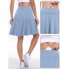 imageANRABESS Knee Length Skorts Skirts for Women 2025 Summer High Waisted Golf Tennis Skirt Casual Travel Builtin Shorts ClothesLight Blue