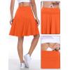 imageANRABESS Knee Length Skorts Skirts for Women 2025 Summer High Waisted Golf Tennis Skirt Casual Travel Builtin Shorts ClothesOrange