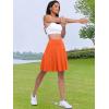 imageANRABESS Knee Length Skorts Skirts for Women 2025 Summer High Waisted Golf Tennis Skirt Casual Travel Builtin Shorts ClothesOrange