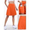 imageANRABESS Knee Length Skorts Skirts for Women 2025 Summer High Waisted Golf Tennis Skirt Casual Travel Builtin Shorts ClothesOrange