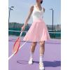 imageANRABESS Knee Length Skorts Skirts for Women 2025 Summer High Waisted Golf Tennis Skirt Casual Travel Builtin Shorts ClothesPink
