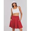 imageANRABESS Knee Length Skorts Skirts for Women 2025 Summer High Waisted Golf Tennis Skirt Casual Travel Builtin Shorts ClothesRed