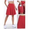 imageANRABESS Knee Length Skorts Skirts for Women 2025 Summer High Waisted Golf Tennis Skirt Casual Travel Builtin Shorts ClothesRed