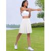 imageANRABESS Knee Length Skorts Skirts for Women 2025 Summer High Waisted Golf Tennis Skirt Casual Travel Builtin Shorts ClothesWhite