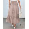 imageANRABESS Maxi Skirts for Women 2025 Summer Boho Long Flowy Floral Elastic High Waist Skirt Casual Travel Skirt with PocketsBrown Khaki