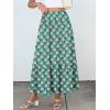imageANRABESS Maxi Skirts for Women 2025 Summer Boho Long Flowy Floral Elastic High Waist Skirt Casual Travel Skirt with PocketsGreen
