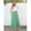 imageANRABESS Maxi Skirts for Women 2025 Summer Boho Long Flowy Floral Elastic High Waist Skirt Casual Travel Skirt with PocketsLight Green
