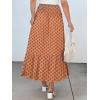 imageANRABESS Maxi Skirts for Women 2025 Summer Boho Long Flowy Floral Elastic High Waist Skirt Casual Travel Skirt with PocketsOrange
