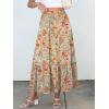 imageANRABESS Maxi Skirts for Women 2025 Summer Boho Long Flowy Floral Elastic High Waist Skirt Casual Travel Skirt with PocketsOrange Red Floral
