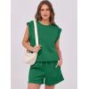 imageANRABESS Two Piece Sets for Women 2025 Summer Short Lounge Set Casual Beach Vacation Outfits Spring Sweatsuits TracksuitDeep Green
