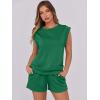 imageANRABESS Two Piece Sets for Women 2025 Summer Short Lounge Set Casual Beach Vacation Outfits Spring Sweatsuits TracksuitDeep Green