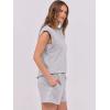 imageANRABESS Two Piece Sets for Women 2025 Summer Short Lounge Set Casual Beach Vacation Outfits Spring Sweatsuits TracksuitLight Grey