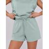 imageANRABESS Two Piece Sets for Women 2025 Summer Short Lounge Set Casual Beach Vacation Outfits Spring Sweatsuits TracksuitMint Green