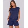imageANRABESS Two Piece Sets for Women 2025 Summer Short Lounge Set Casual Beach Vacation Outfits Spring Sweatsuits TracksuitNavy Blue