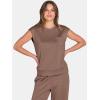imageANRABESS Two Piece Sets for Women Summer Sleeveless Sweatsuits Wide Leg Casual Lounge Set Matching Vacation Travel OutfitsBrown
